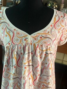 Y2K patterned babydoll top
